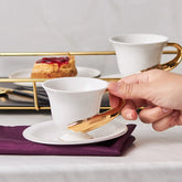 Karaca Elenor Ensemble de tasses à café doubles pour 2 120 ml